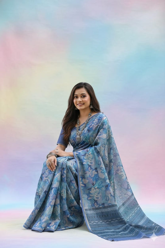 Soft Desi Tussar Silk Saree