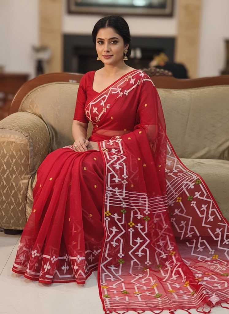 Mina Muslin Banarasi Saree