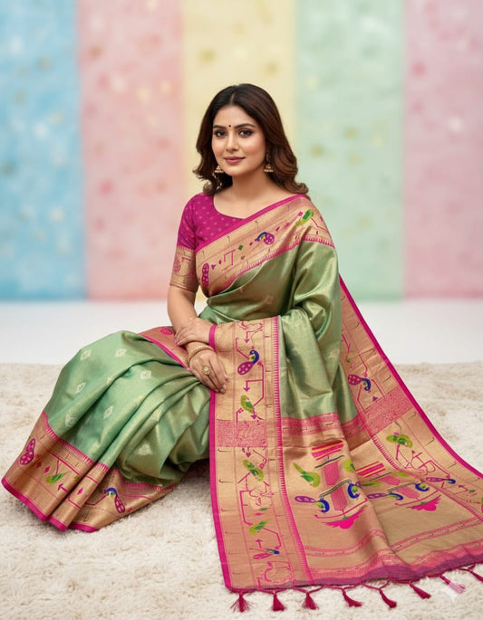 Premium Tissue Paithani Soft Banarsi Saree