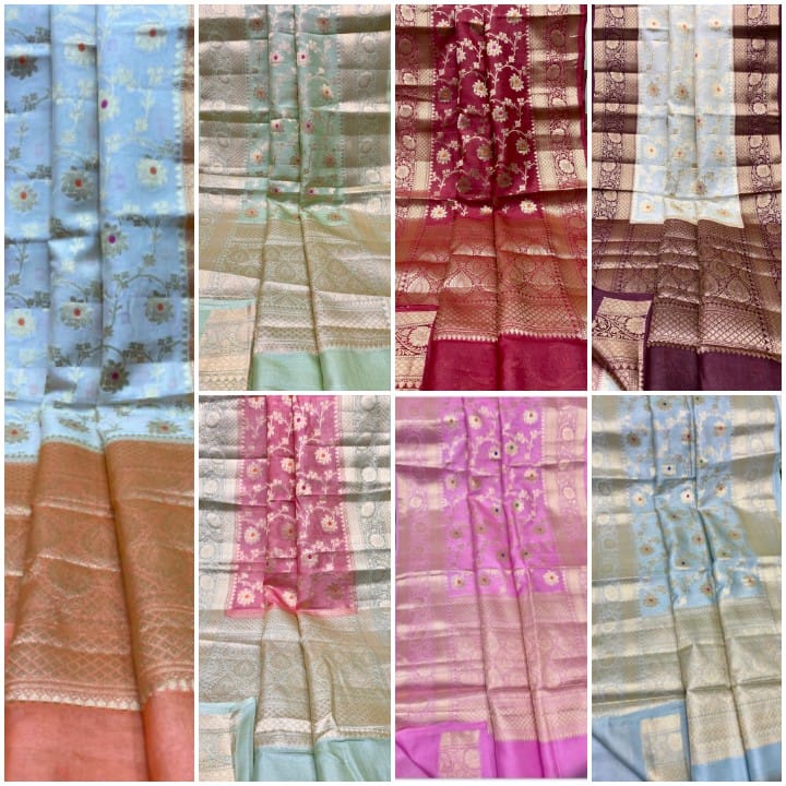 Banarasi Dyeable Semi Dupion Saree