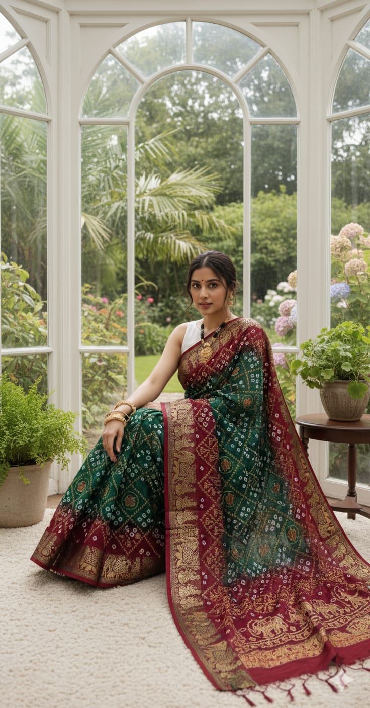 Art Silk Saree With Computer Work