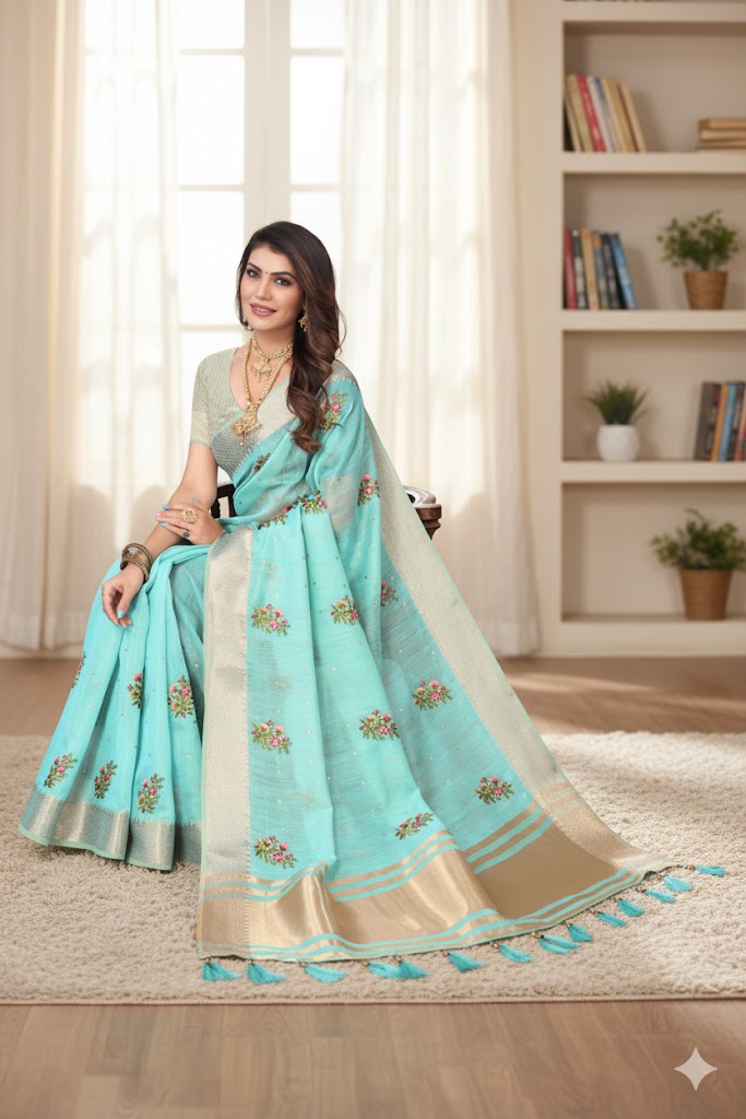 Soft Cotton Linen Silk Saree