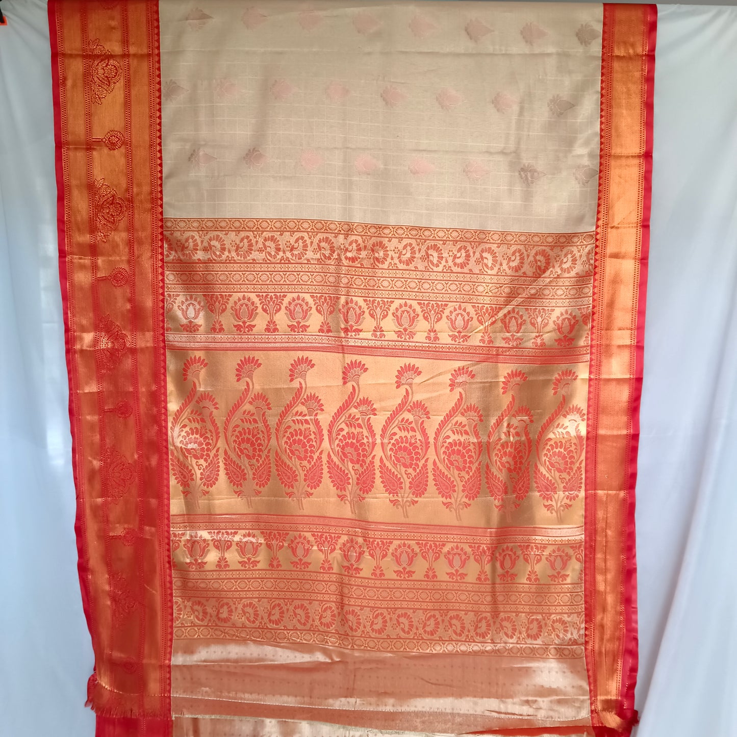 Silk Sari/Saree Tissue silk Kanjivaram Style Festive Partywear Unstitched Blouse pc