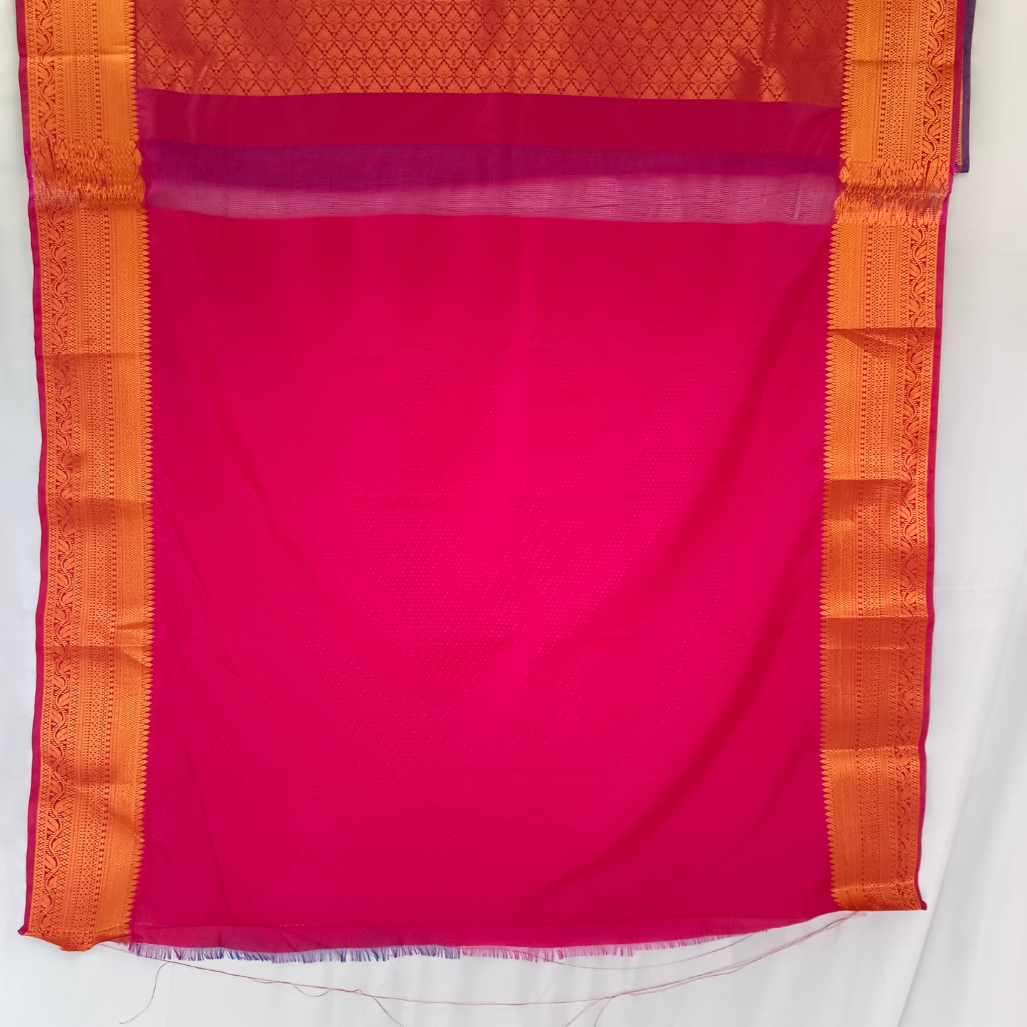 Women's Soft Silk Golden Border Blue Saree Kanjivaram Style Sari