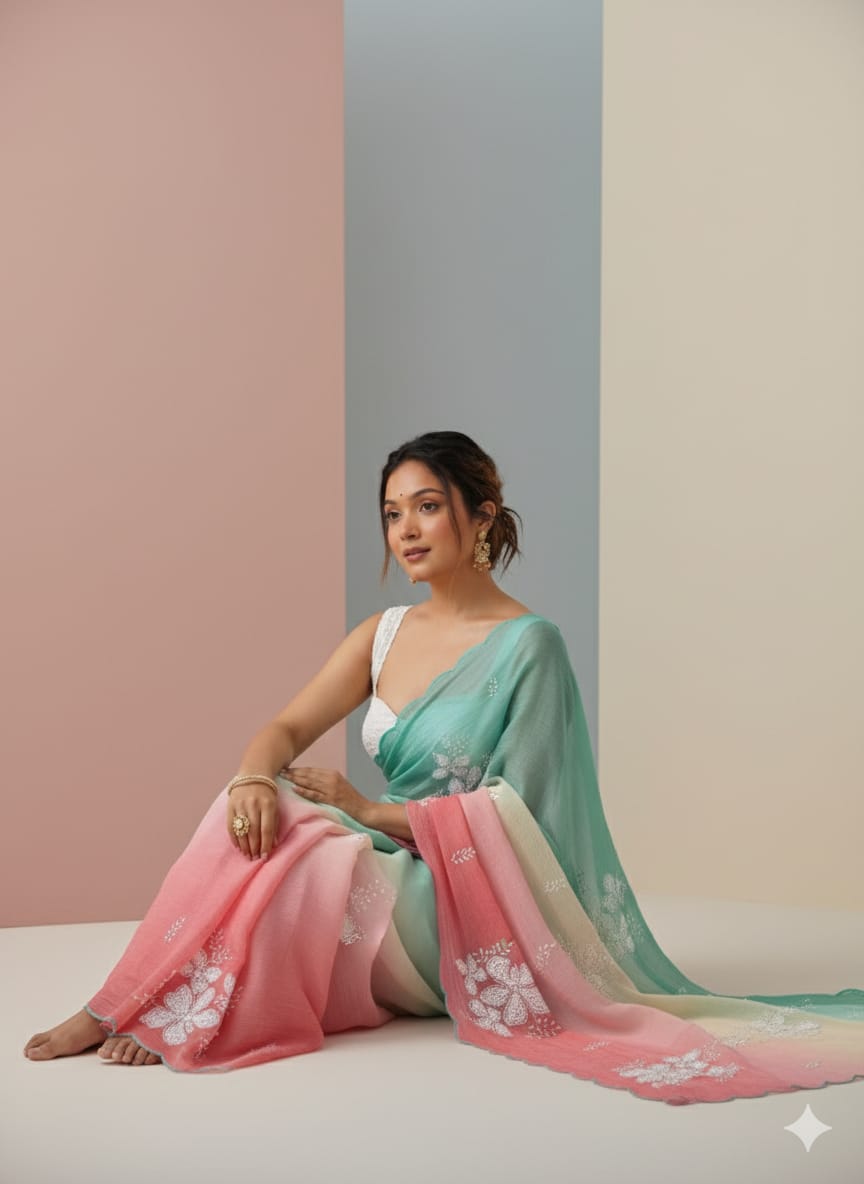 Gold Crush Silk Saree (D-1011)