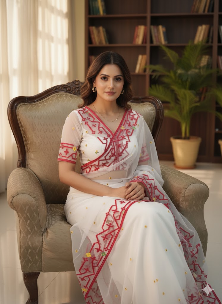 Mina Muslin Banarasi Saree