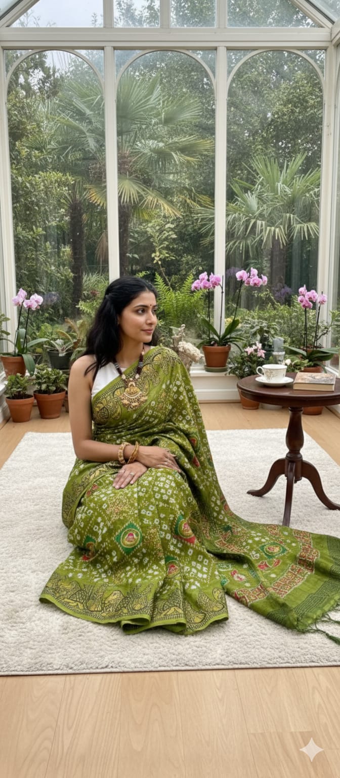 Art Silk Saree With Computer Work