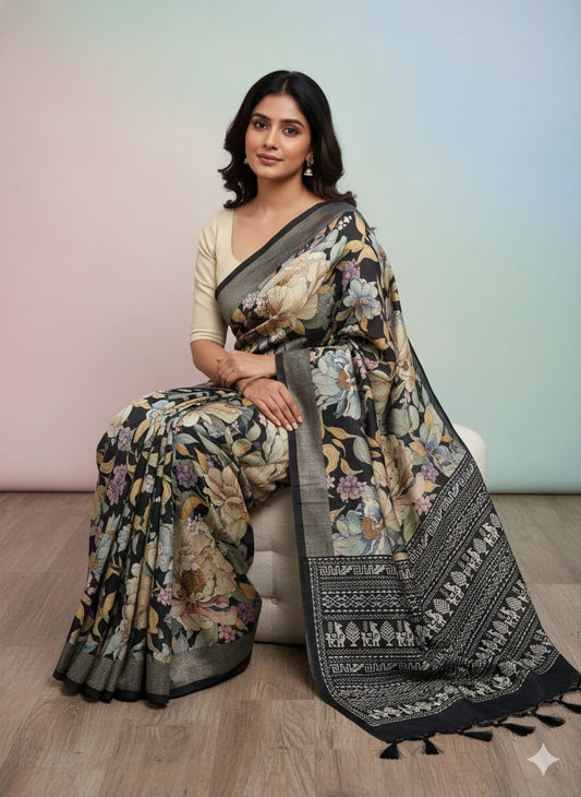 Resham Dhakai Jamdani Saree