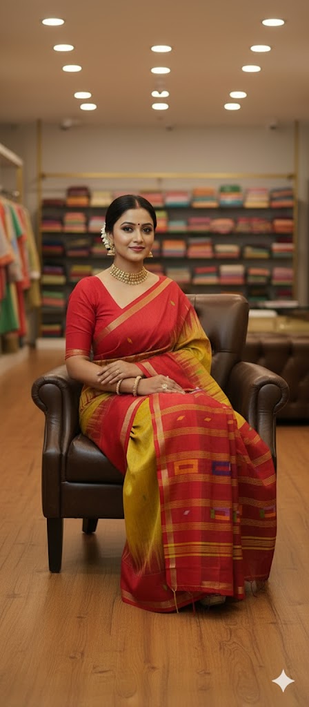 Pure Ikkat Handloom Cotton Saree