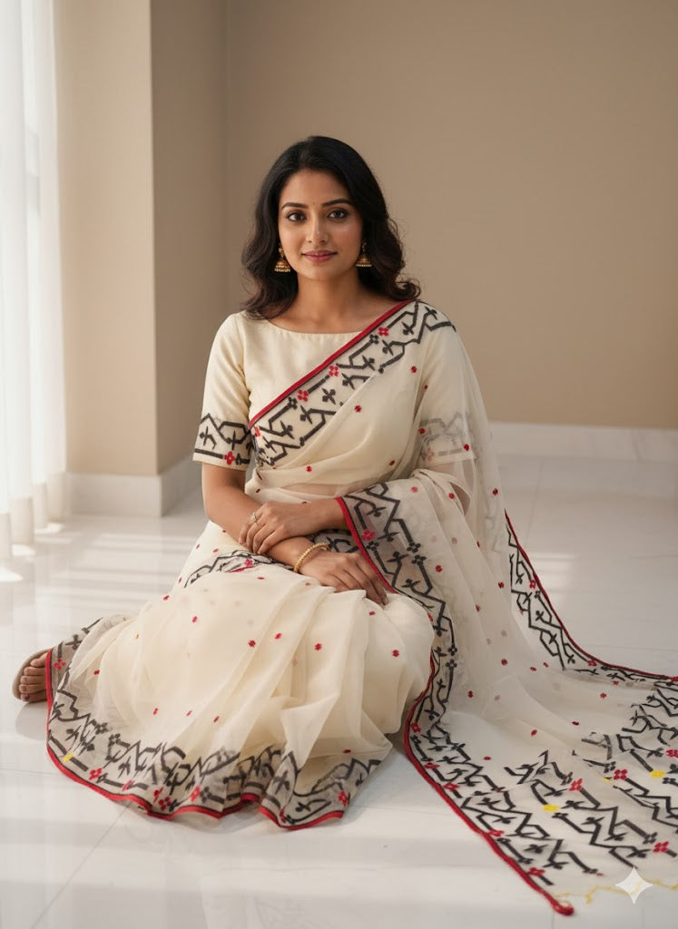 Mina Muslin Banarasi Saree