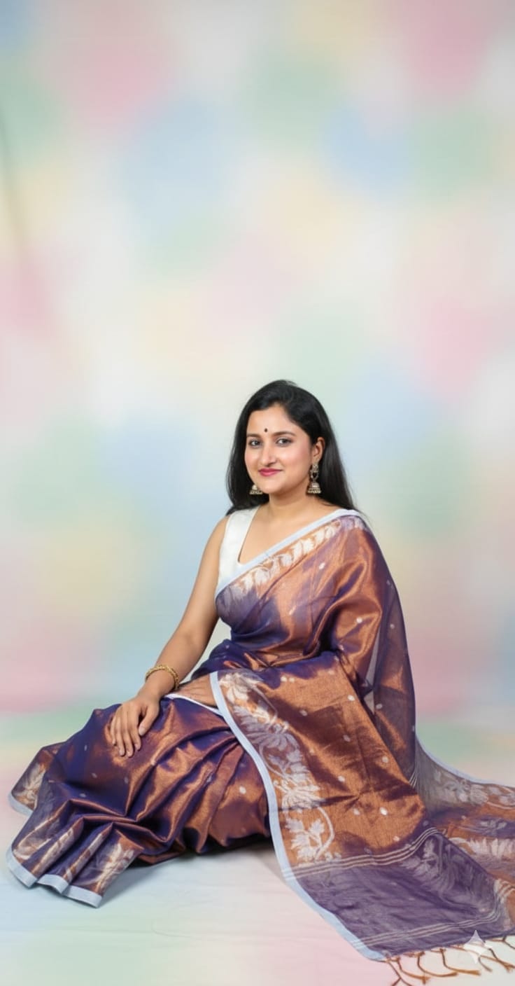 Pure Raga Tissue Jamdani Saree