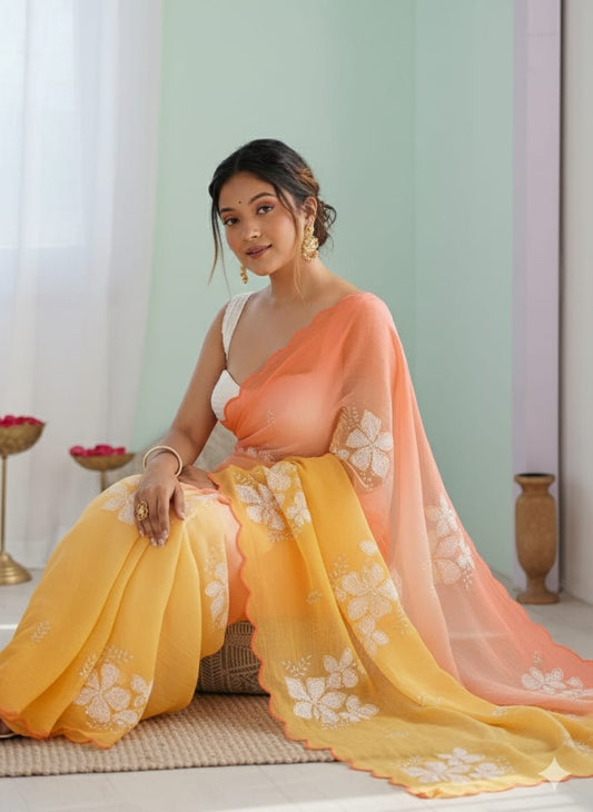 Gold Crush Silk Saree (D-1011)