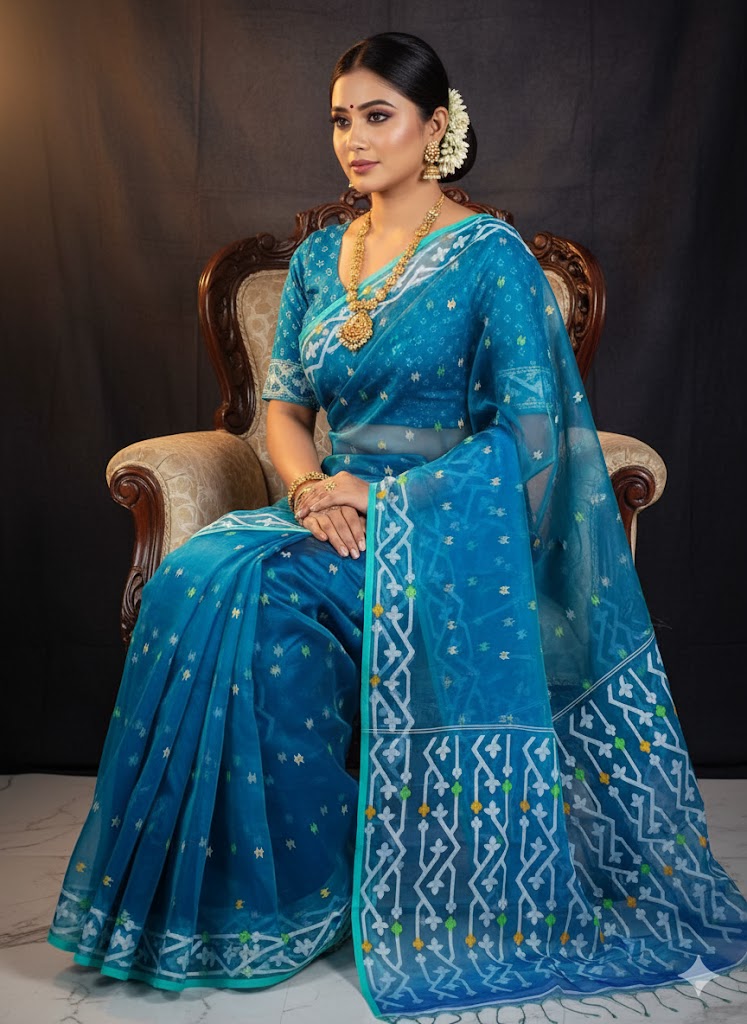 Mina Muslin Banarasi Saree