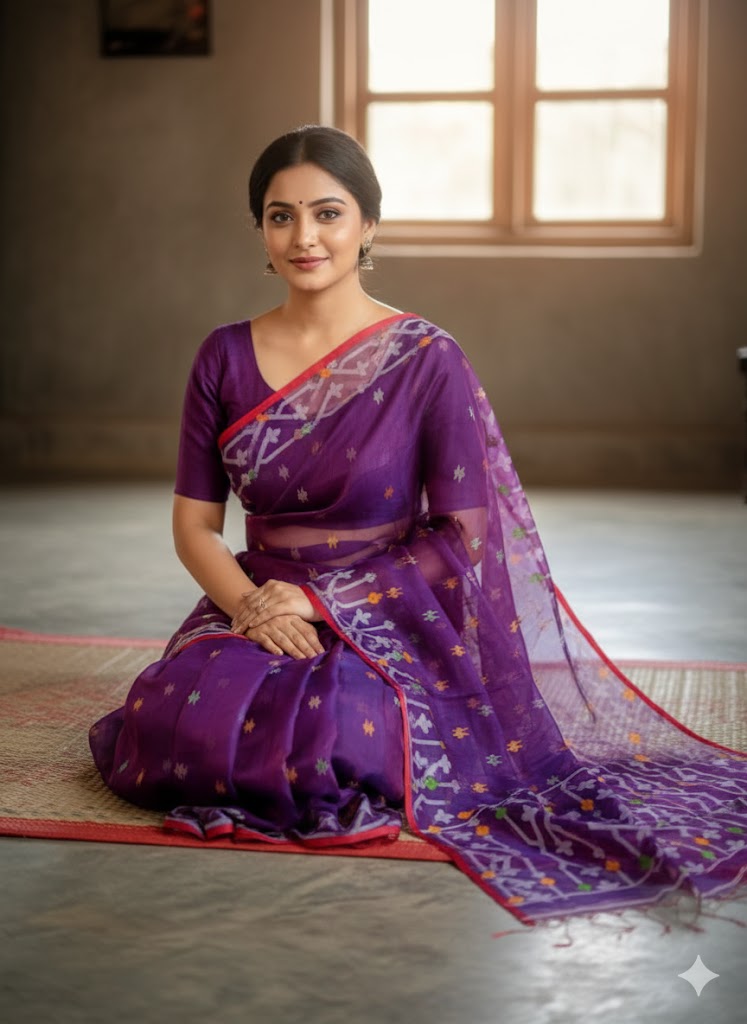 Mina Muslin Banarasi Saree