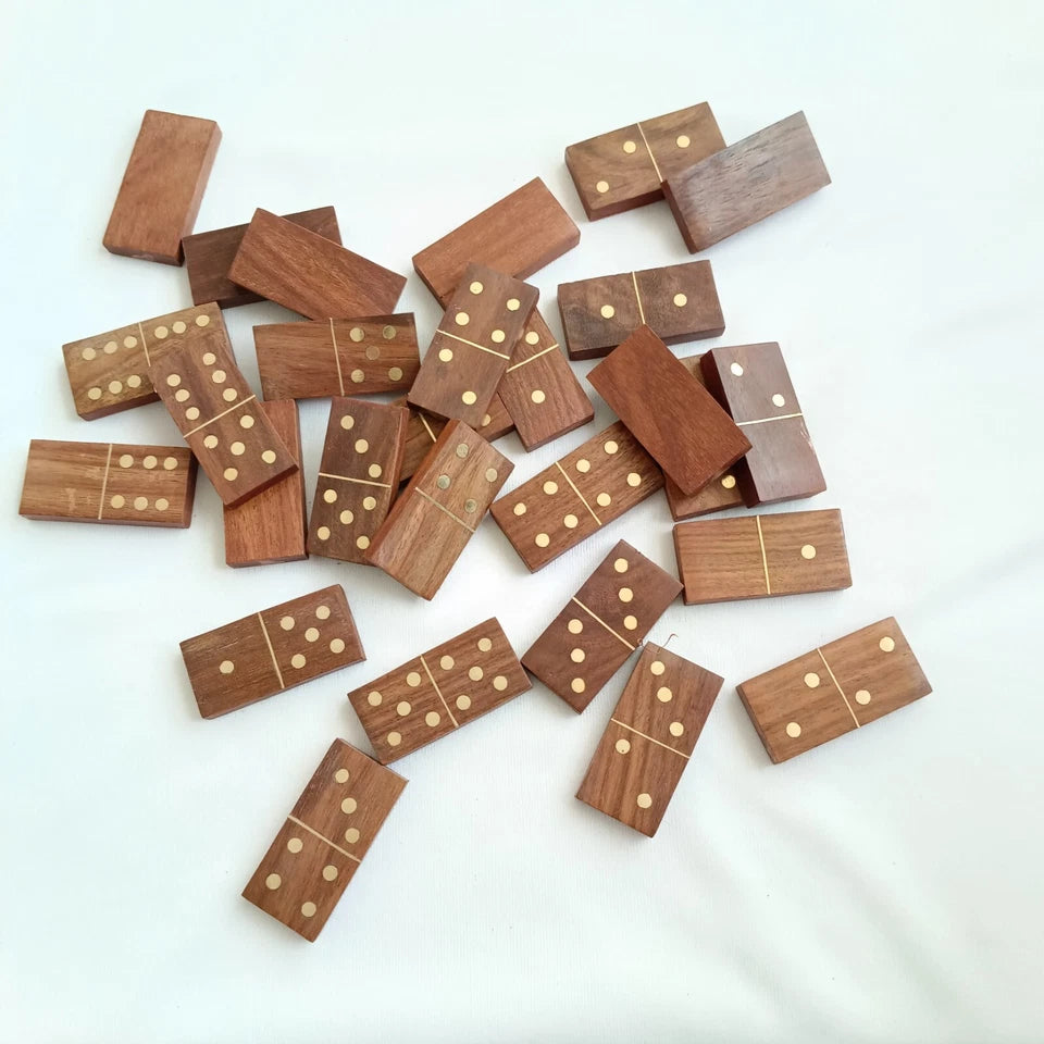 Handmade Rosewood Domino Dice with Storage Case & Glass Top, A Perfect Christmas
