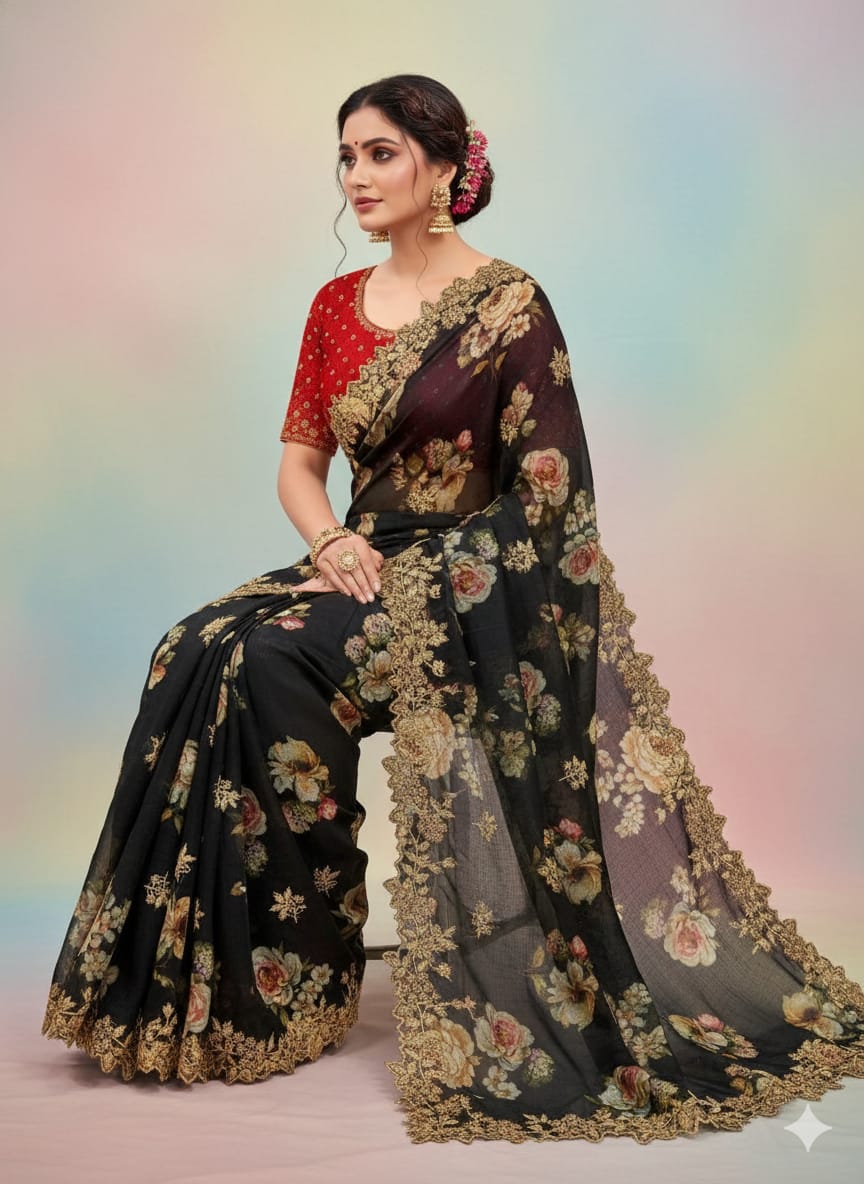 Pure Khadi Organza Saree (D-0311)