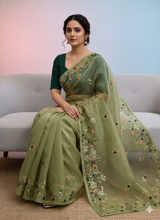 Soft Organza Fabric Saree