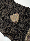 Ajrakh Satin Silk Saree