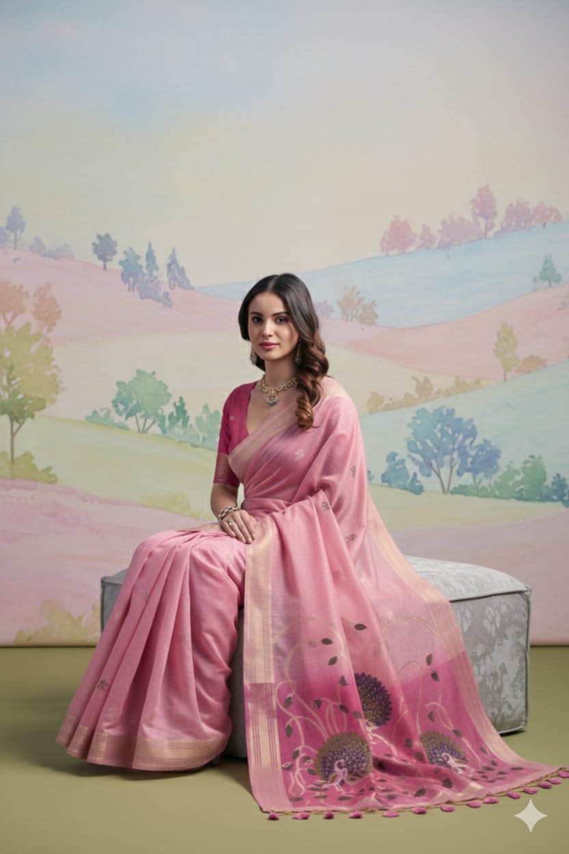 Soft Muga Cotton Saree