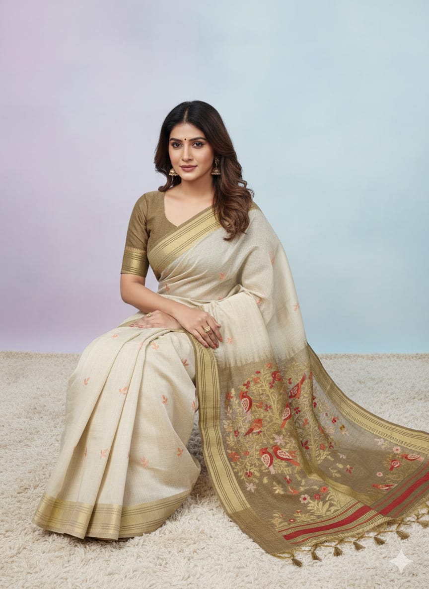 Premium Soft Colourful Muga Cotton Saree
