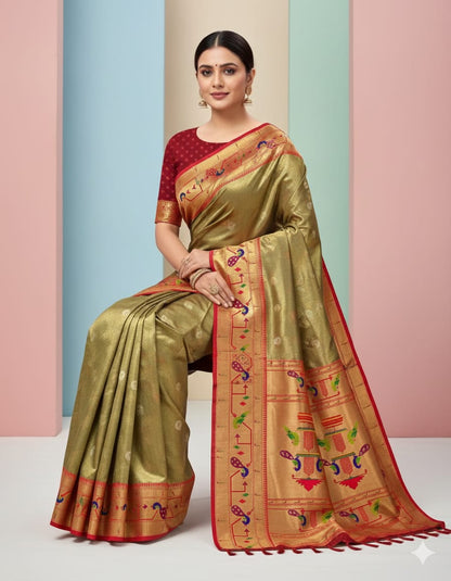 Premium Tissue Paithani Soft Banarsi Saree