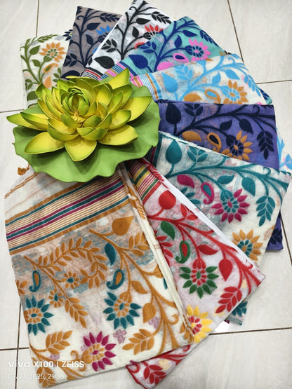 Resham Dhakai Jamdani Saree