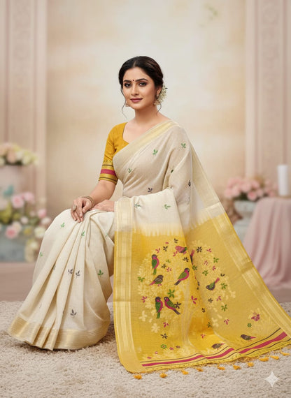 Premium Soft Colourful Muga Cotton Saree