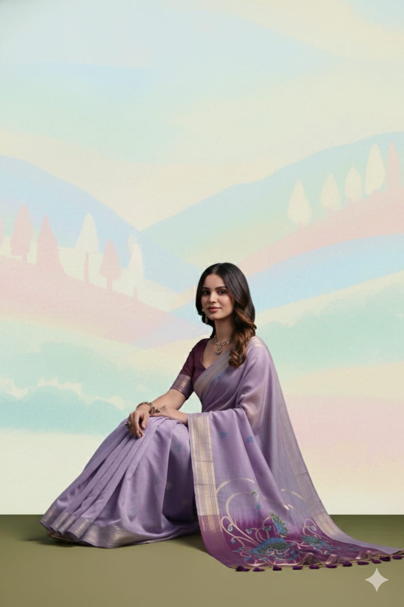 Soft Muga Cotton Saree