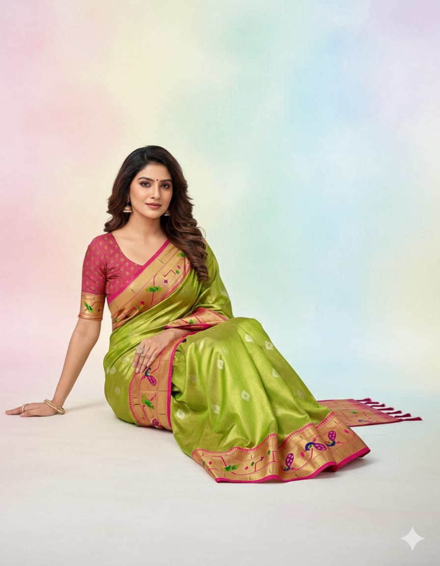 Premium Tissue Paithani Soft Banarsi Saree