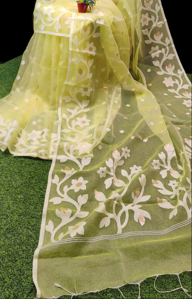 Muslin Jamdani Silk Saree