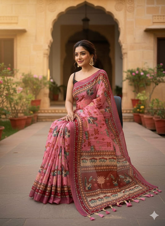 Pure Malai Cotton Saree