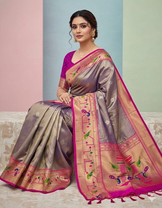 Premium Tissue Paithani Soft Banarsi Saree
