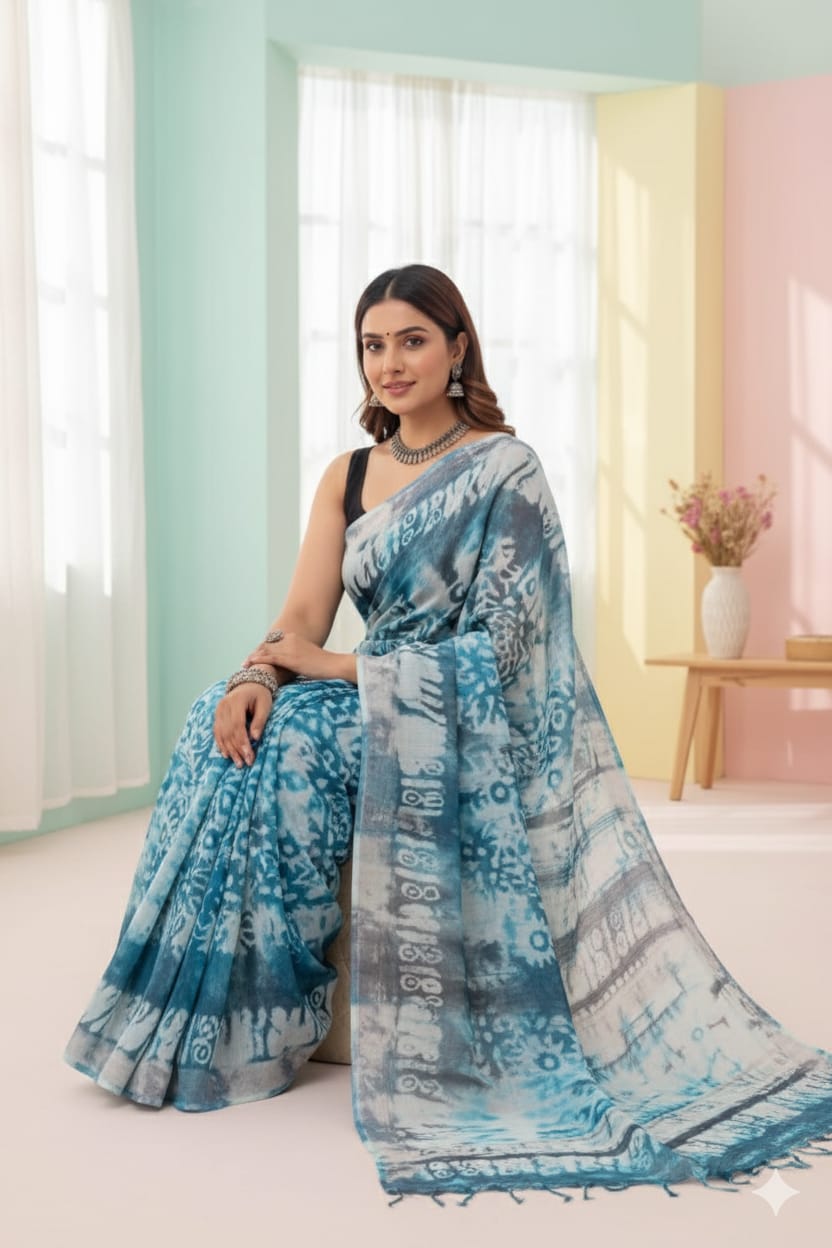 Linen Silk Cotton Saree