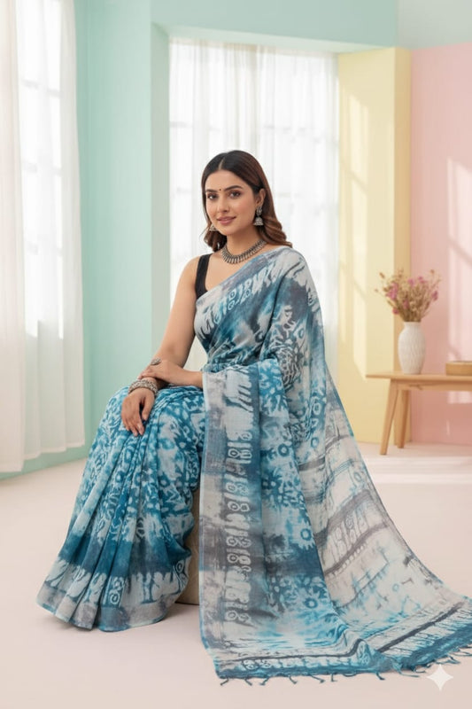 Linen Silk Cotton Saree