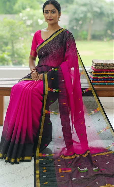Pure Ikkat Handloom Cotton Saree