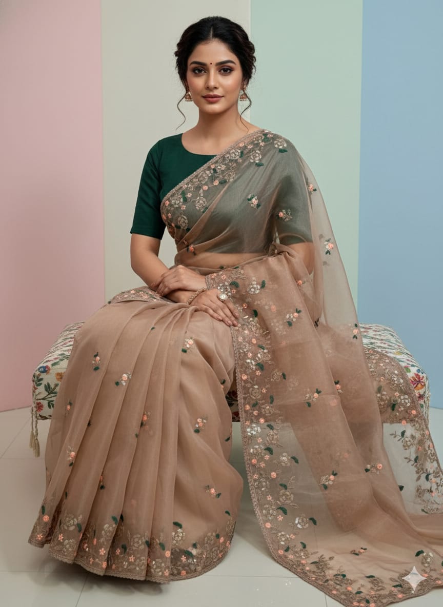 Soft Organza Fabric Saree