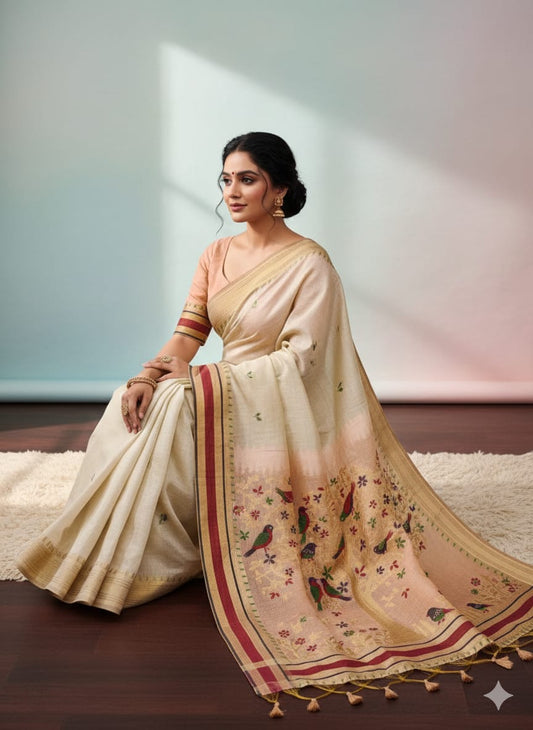 Premium Soft Colourful Muga Cotton Saree