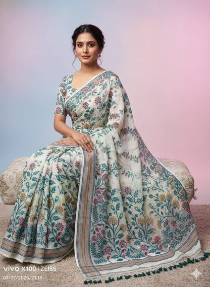 Resham Dhakai Jamdani Saree