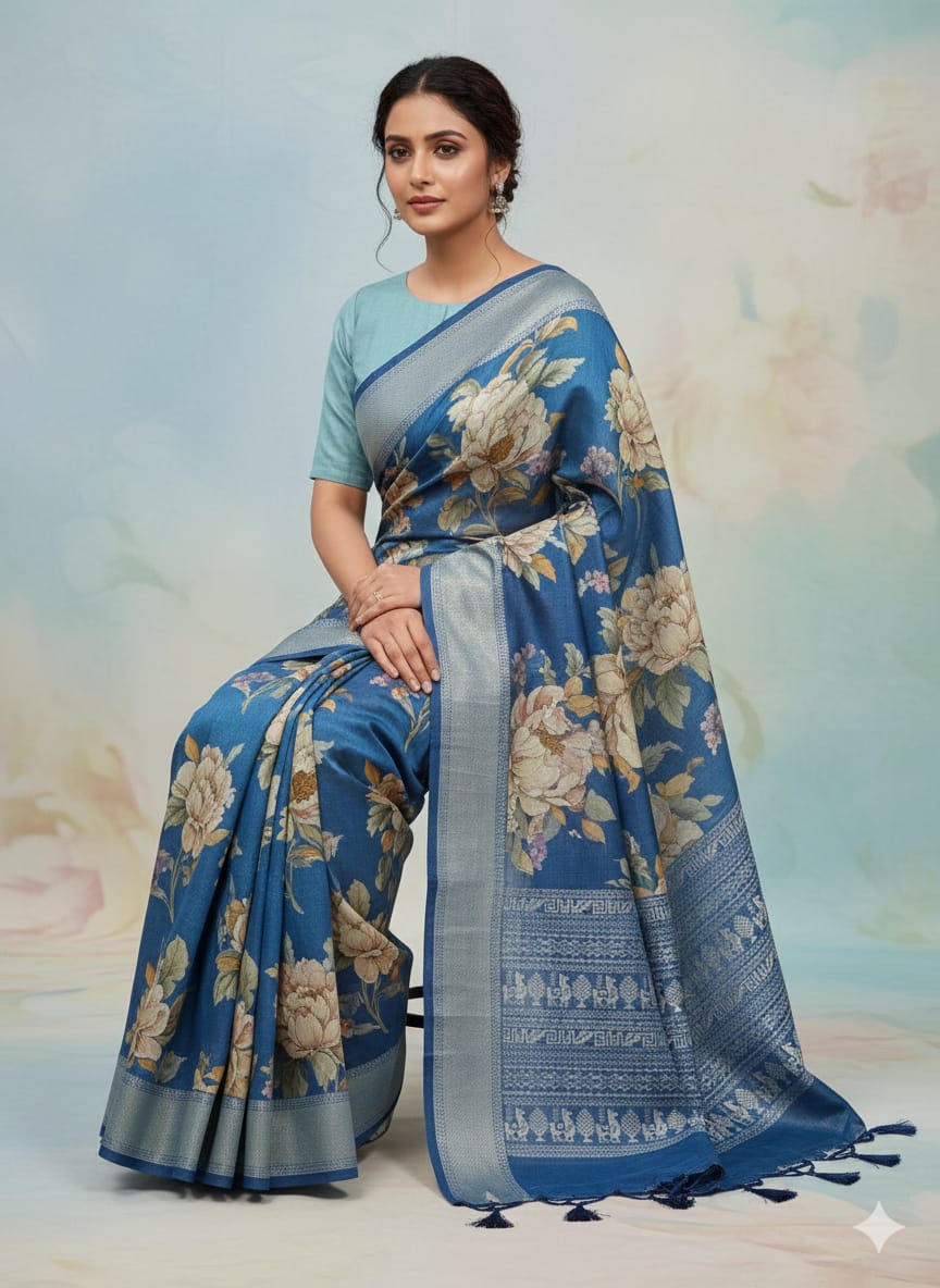 Resham Dhakai Jamdani Saree