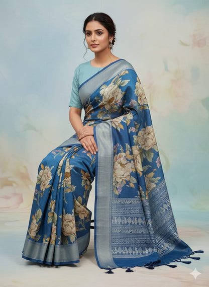 Resham Dhakai Jamdani Saree