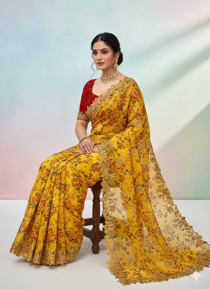 Pure Khadi Organza Saree (D-0311)