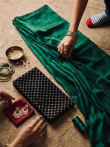 Premium Space Silk , Shine Saree/Sari