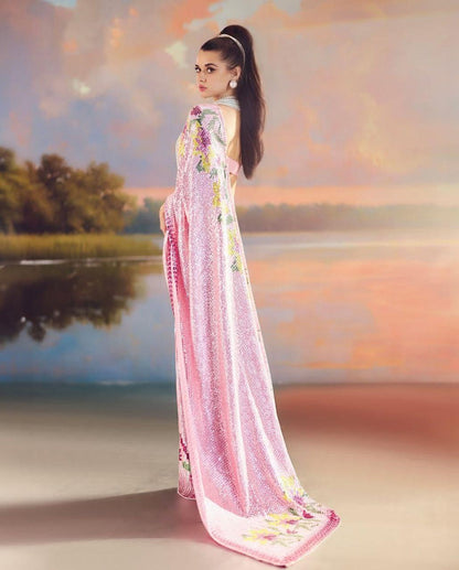 FULL HEAVY SEQUINS SAREE WITH WORK AND SOFT SILK BLOUSE