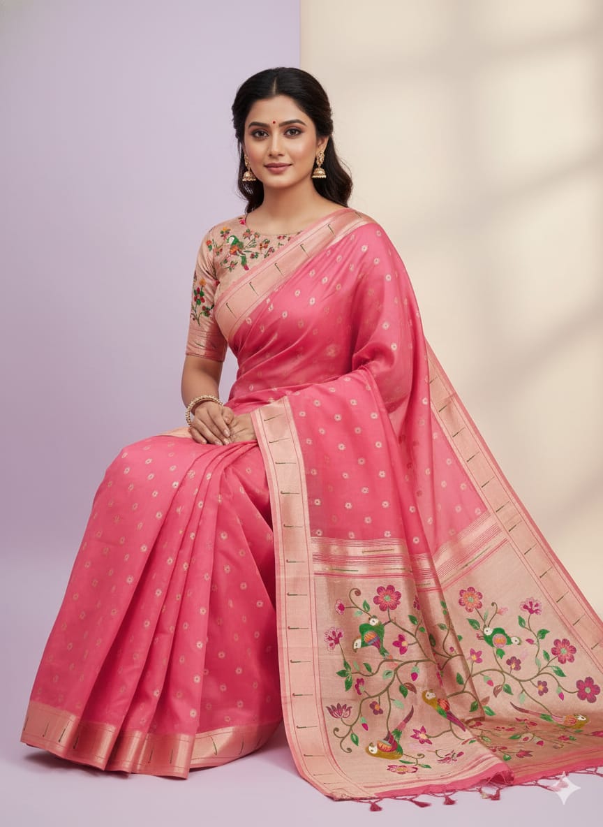 Paithani Heavy Tissue Saree