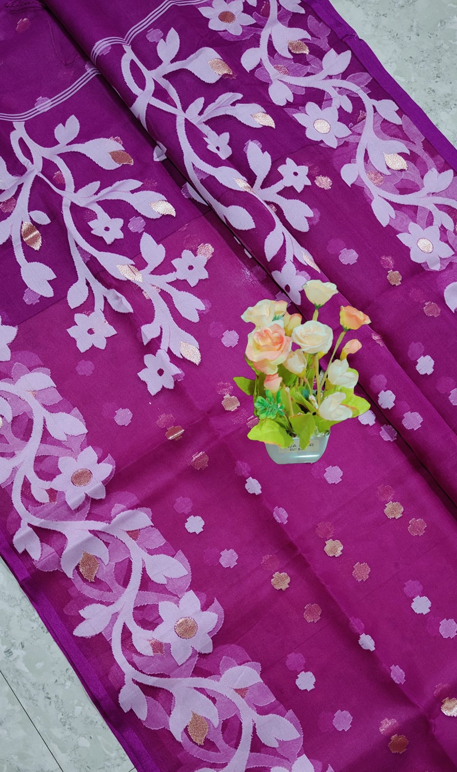 Muslin Jamdani Silk Saree