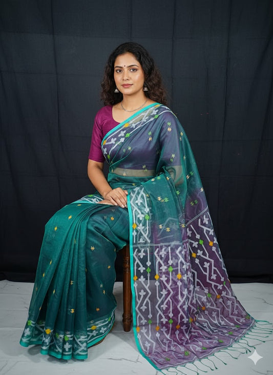 Mina Muslin Banarasi  Saree