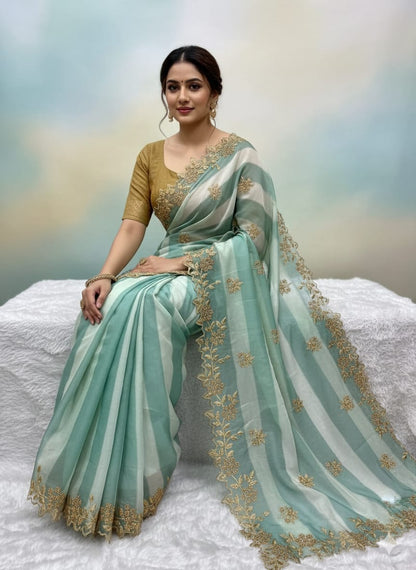 Pure Khadi Organza Saree (D-0311)