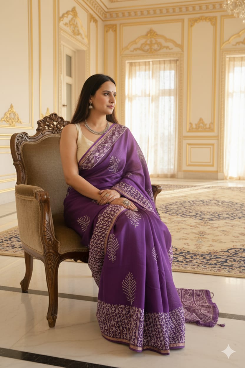 Soft Chanderi Silk Saree