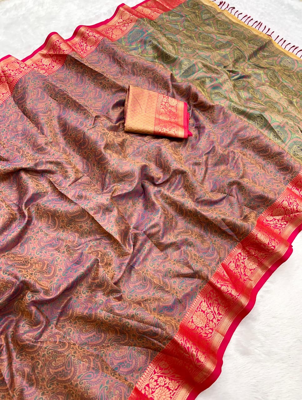 Banarasi Pashmina Silk Saree (D-0311)