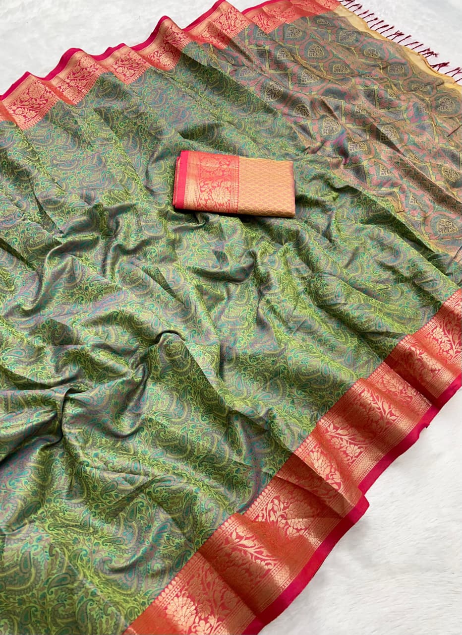 Banarasi Pashmina Silk Saree (D-0311)